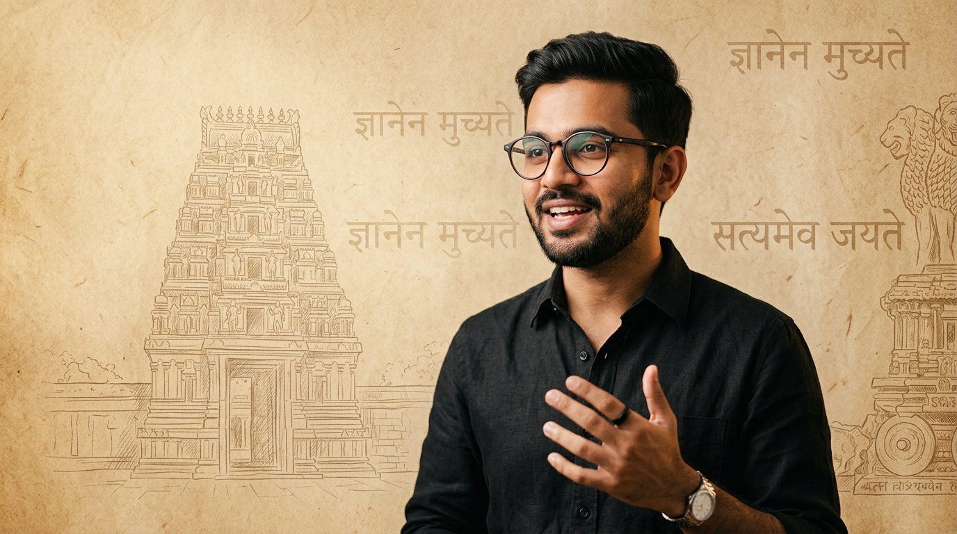 Dr. Devrat Shastri on parchment paper